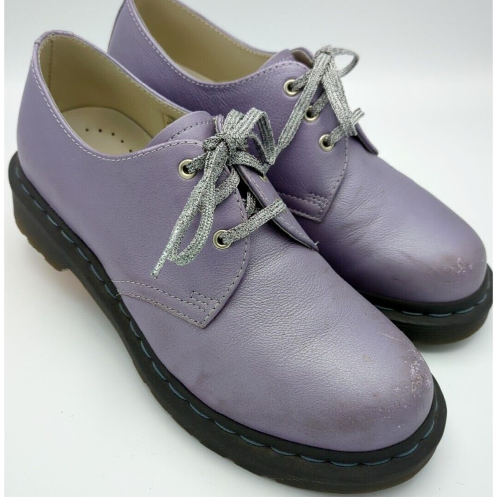 Dr. Martens Purple Leather Air Cushioned Womens Size 7 Shoes 24983 Chunky Oxford